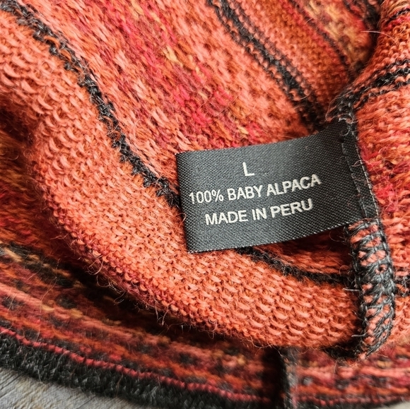Baby Alpaca Cardigan Sweater Women's Large Made in Peru - Picture 5 of 9